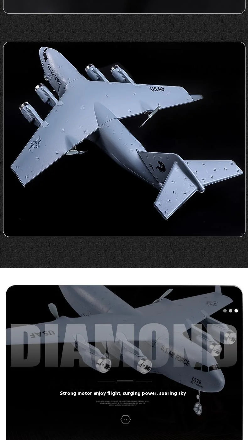 Rc Plane C-17 Military Transport Aircraft Fixed Wing Remote Control Glider 2.4g Remote Control Epp