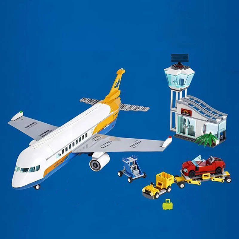 City Airport Aircraft Plane Model Building Bricks Educational Plane Building Blocks 60262