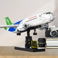 Thumbnail for 1601PCS City Series Passenger Plane Luxury Aircraft Airplane Bus Sets Model