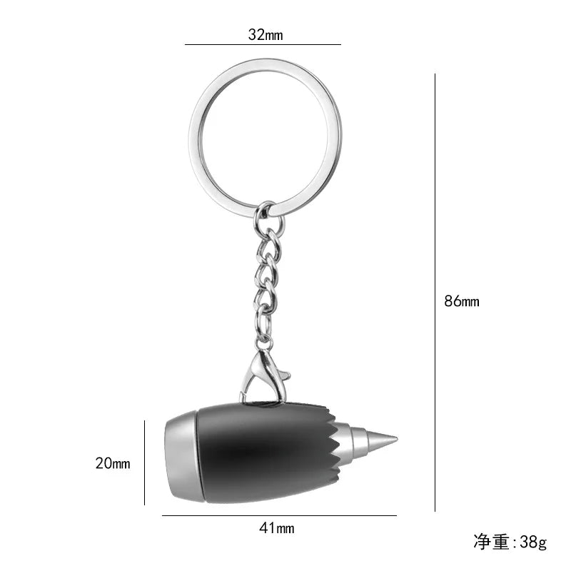 New Metal Aircraft Engine Keychain Mini Jet Engine