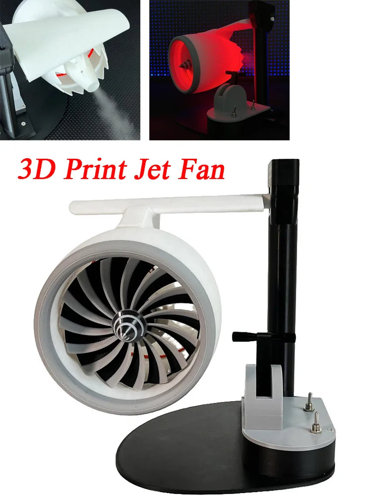 Turbofan Engine Model Toy 3D Desktop Fan With 50ml Capacity Ultrasonic Atomization Device