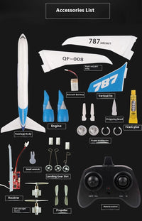 Thumbnail for Rc Boeing787 Glider Qf008 2.4g Electric Remote Control Plane Three-channel Fixed Wing Aircraft Passenger