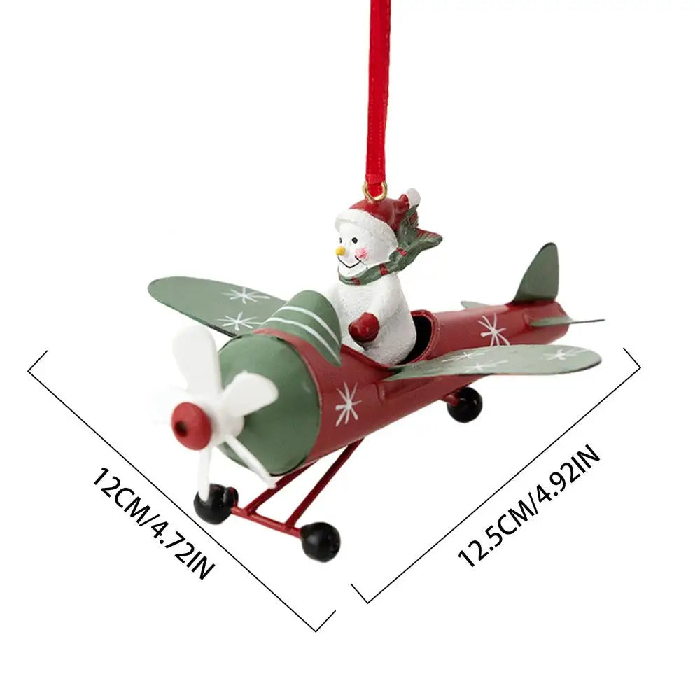 Airplane  Didiseaon for Christmas Tree Ornaments Claus Ornaments