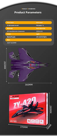 Thumbnail for ZY-420 Remote Control Aircraft Fighter Fixed Wing Fall Resistant Epp Foam Remote Control