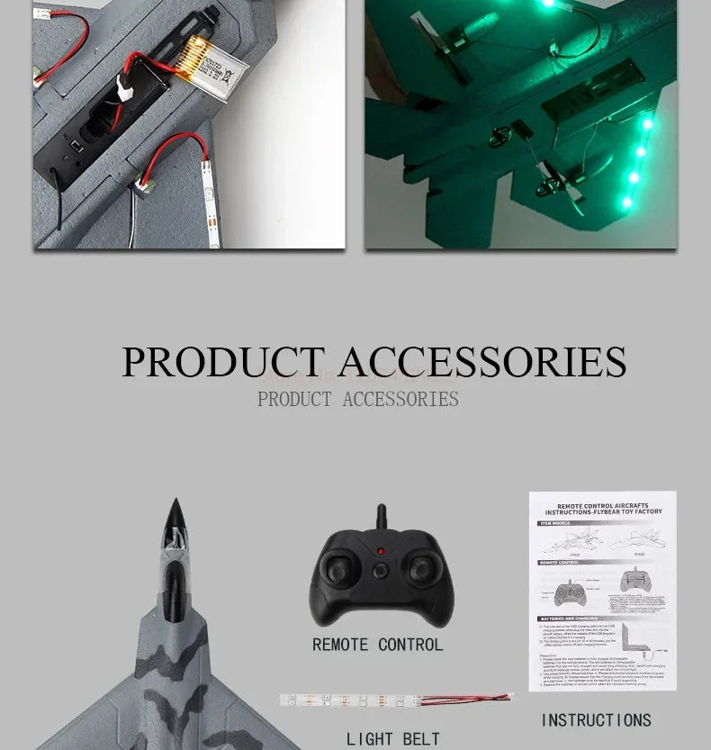 Mini Fx-622 Fighter F22 Remote Foam Electric Model Airplane