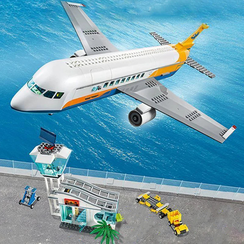 City Airport Aircraft Plane Model Building Bricks Educational Plane Building Blocks 60262