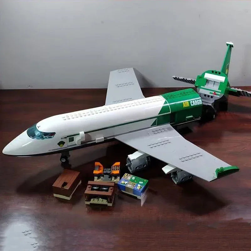 City Series Cargo Terminal Building Blocks Set Airport Airplane Assembly Construction 658PCS Compatible 60022