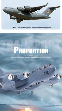 Thumbnail for Rc Plane C-17 Military Transport Aircraft Fixed Wing Remote Control Glider 2.4g Remote Control Epp