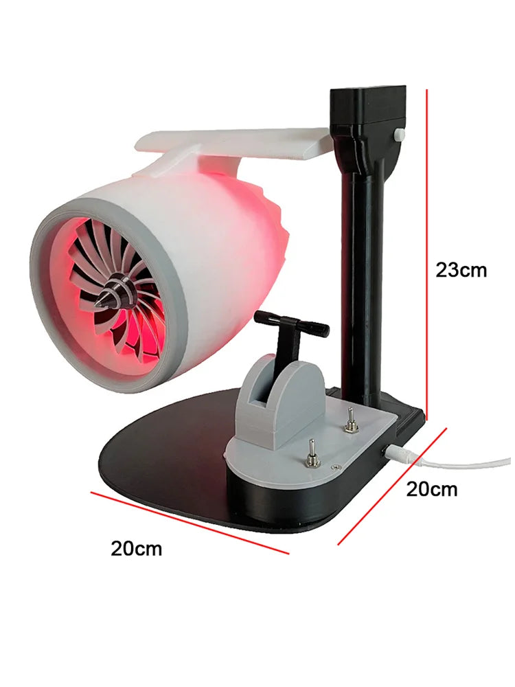 Turbofan Engine Model Toy 3D Desktop Fan With 50ml Capacity Ultrasonic Atomization Device