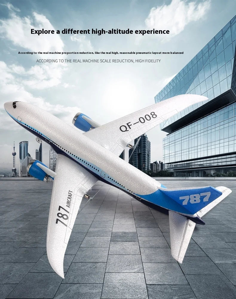 Rc Boeing787 Glider Qf008 2.4g Electric Remote Control Plane Three-channel Fixed Wing Aircraft Passenger