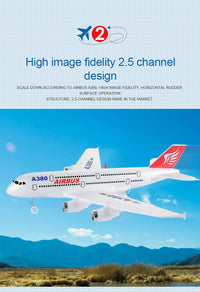 Thumbnail for Hot Gyro Airplane Airbus A380 RC Airplane Foam Toys 2.4G Fixed Wing Plane