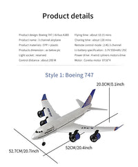 Thumbnail for Airbus BM01 RC Airplane Remote Control Toy 2.4G Fixed Wing Plane Gyro Outdoor Aircraft Model