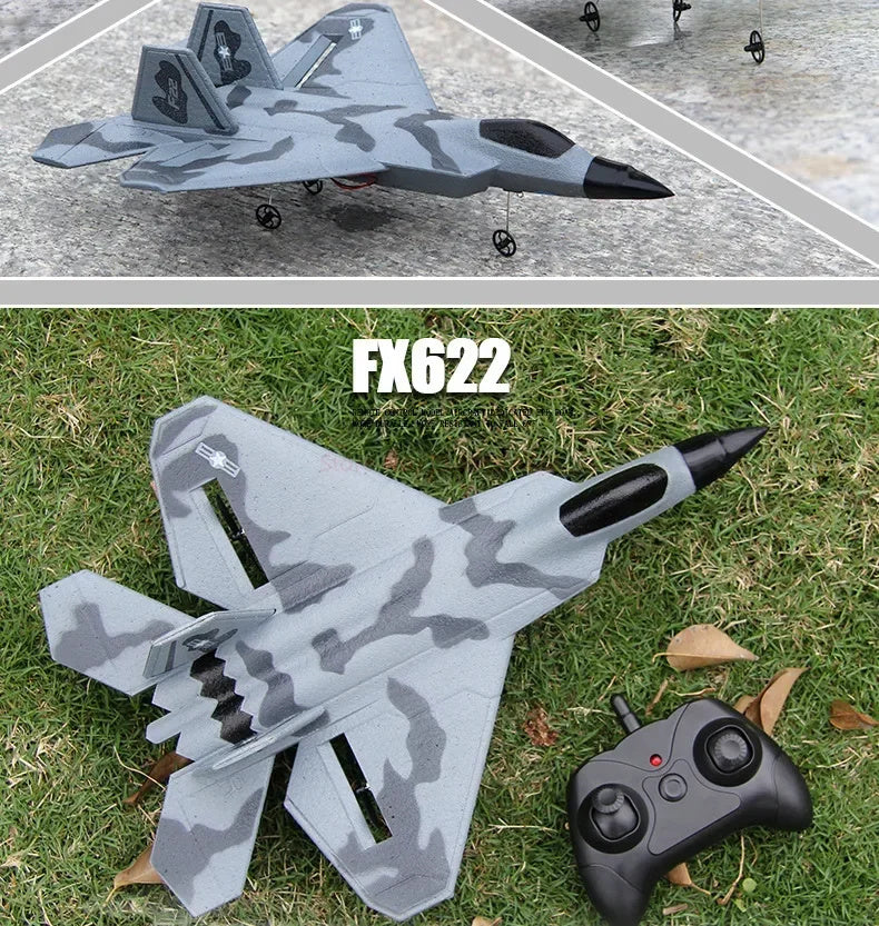 Mini Fx-622 Fighter F22 Remote Foam Electric Model Airplane