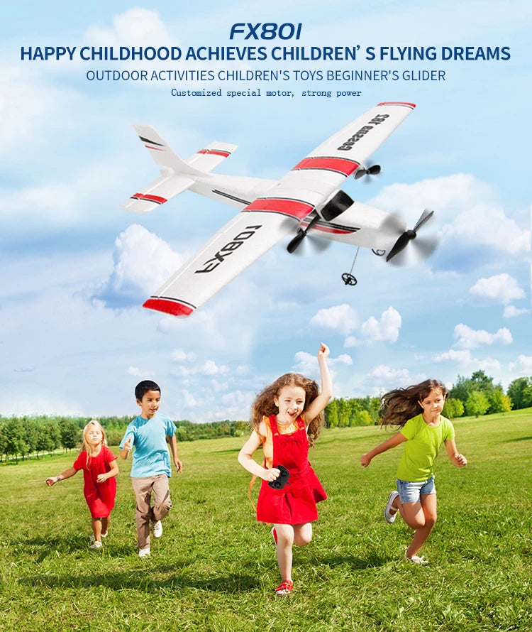 FX801 RC Plane EPP Foam glider 2.4G 2CH RTF Remote Control Aircraft Fixed Wingspan Airplane