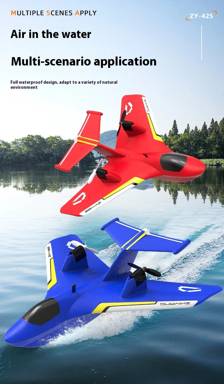 New Rc Plane 425 Water Air Remote Control Plane Two Channel Water Takeoff Fixed Wing Model Airplane Electric Children'S Toy