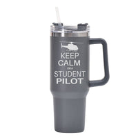 Thumbnail for Student Pilot (Helicopter) Designed 40oz Stainless Steel Car Mug With Holder