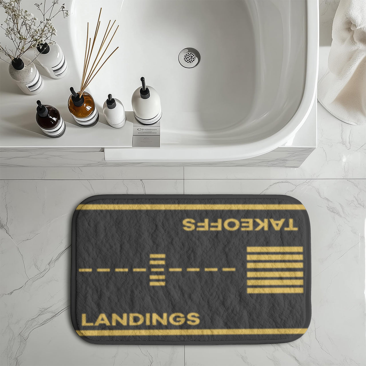 Takeoff & Landings Designed Bath Mats