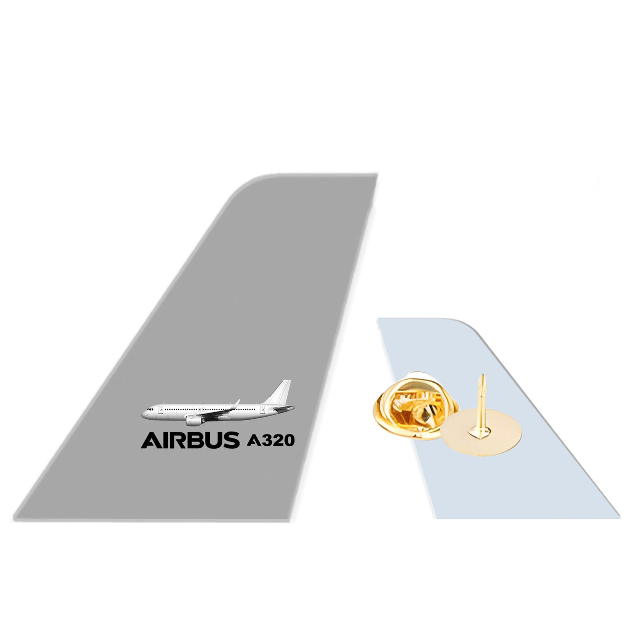 The Airbus A320 Designed Tail Shape Badges & Pins