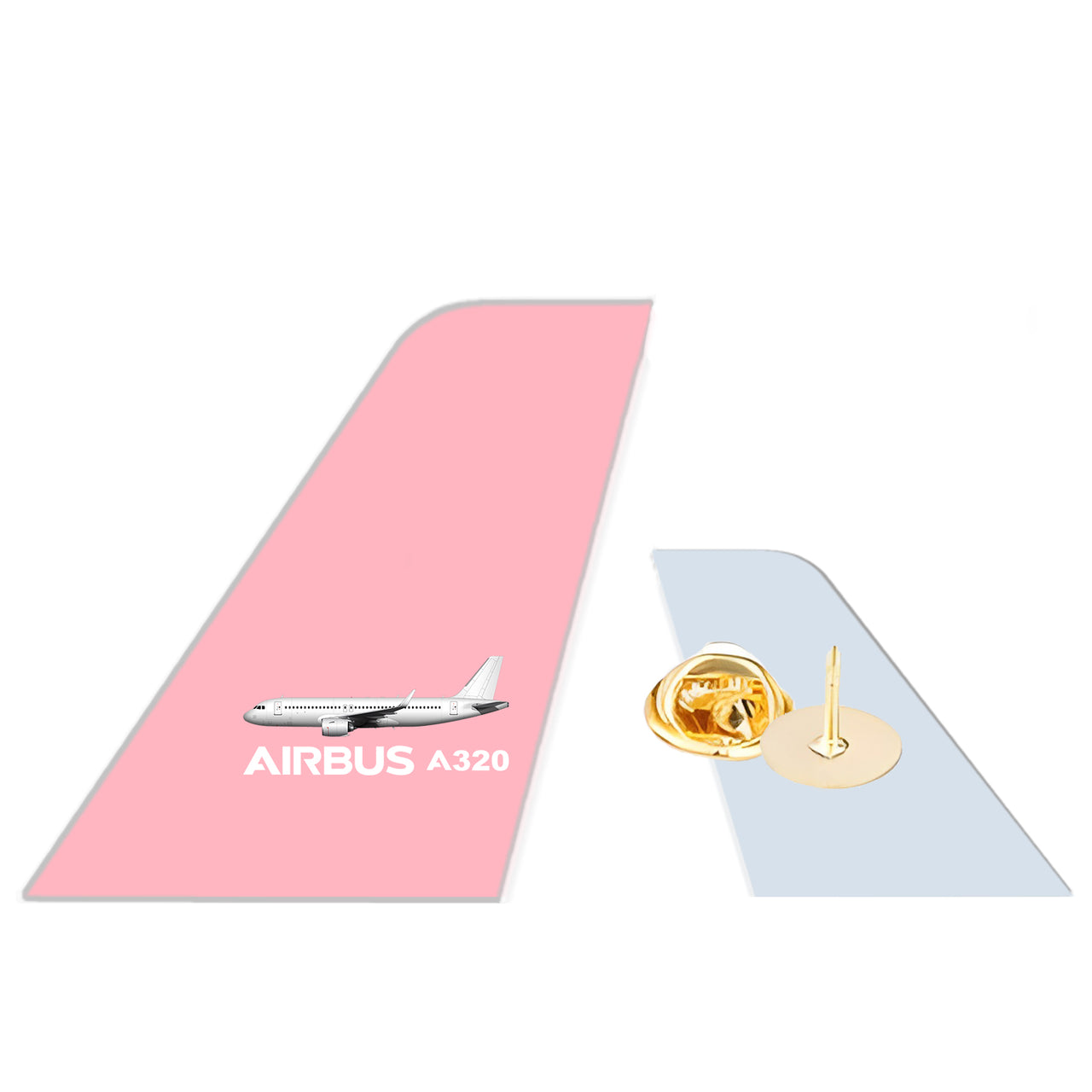 The Airbus A320 Designed Tail Shape Badges & Pins