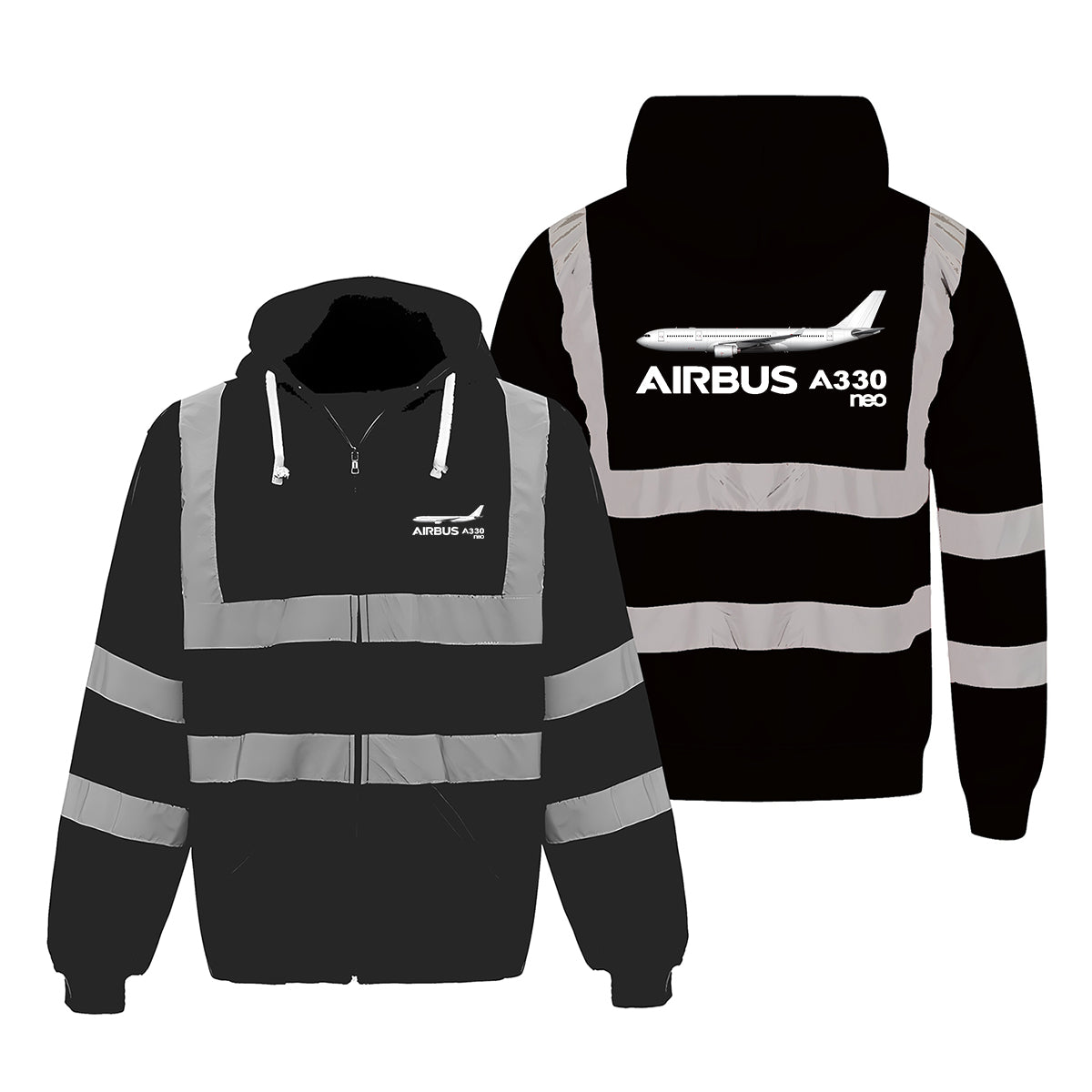 The Airbus A330neo Designed Reflective Zipped Hoodies