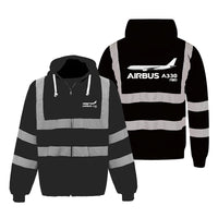 Thumbnail for The Airbus A330neo Designed Reflective Zipped Hoodies