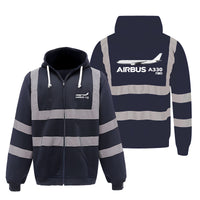 Thumbnail for The Airbus A330neo Designed Reflective Zipped Hoodies