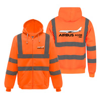 Thumbnail for The Airbus A330neo Designed Reflective Zipped Hoodies