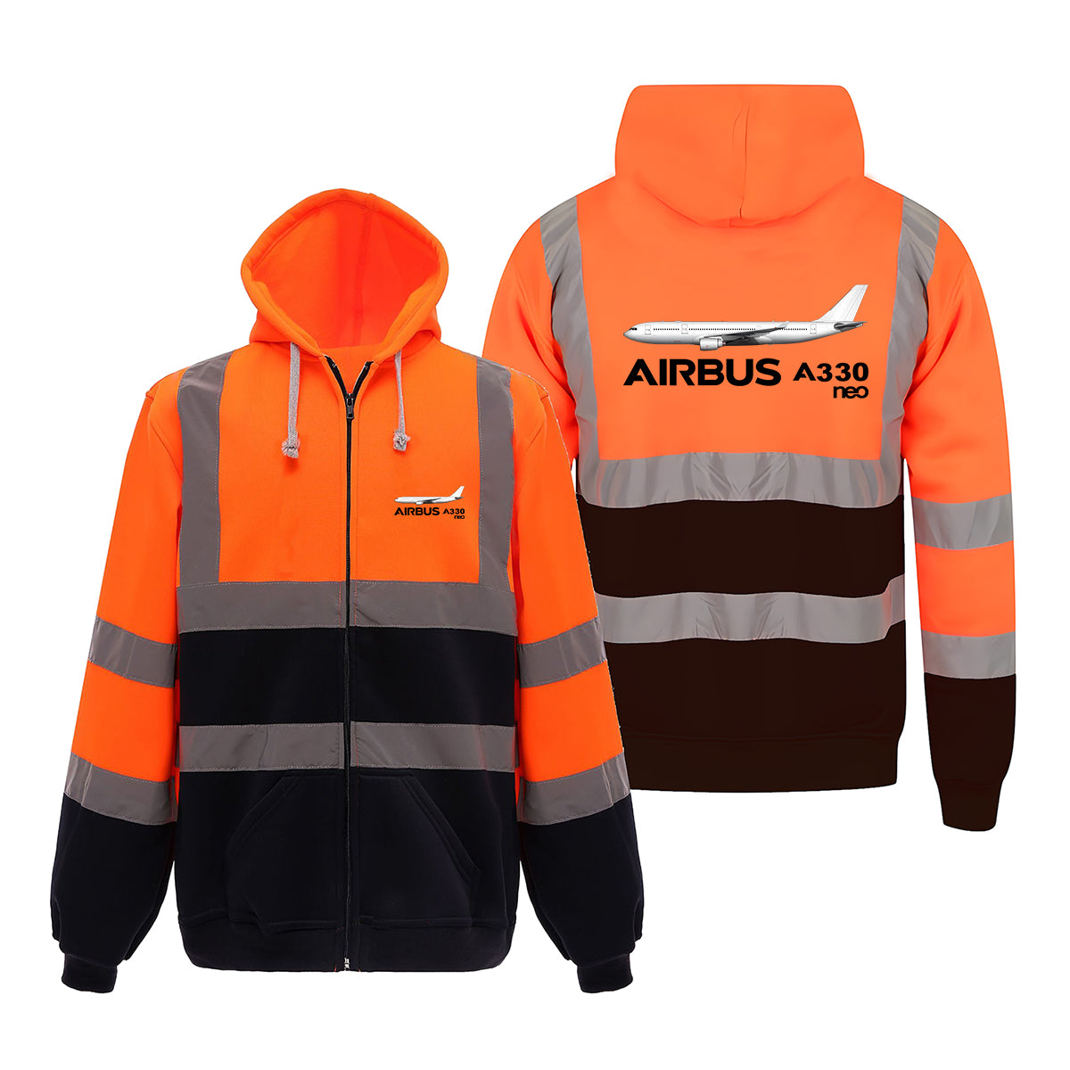 The Airbus A330neo Designed Reflective Zipped Hoodies