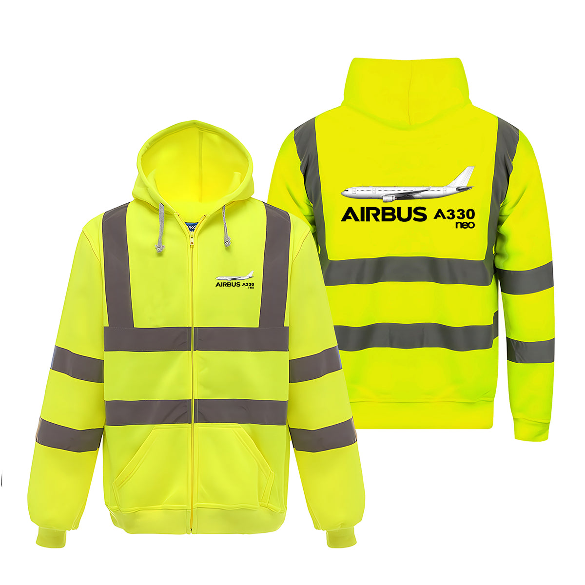 The Airbus A330neo Designed Reflective Zipped Hoodies