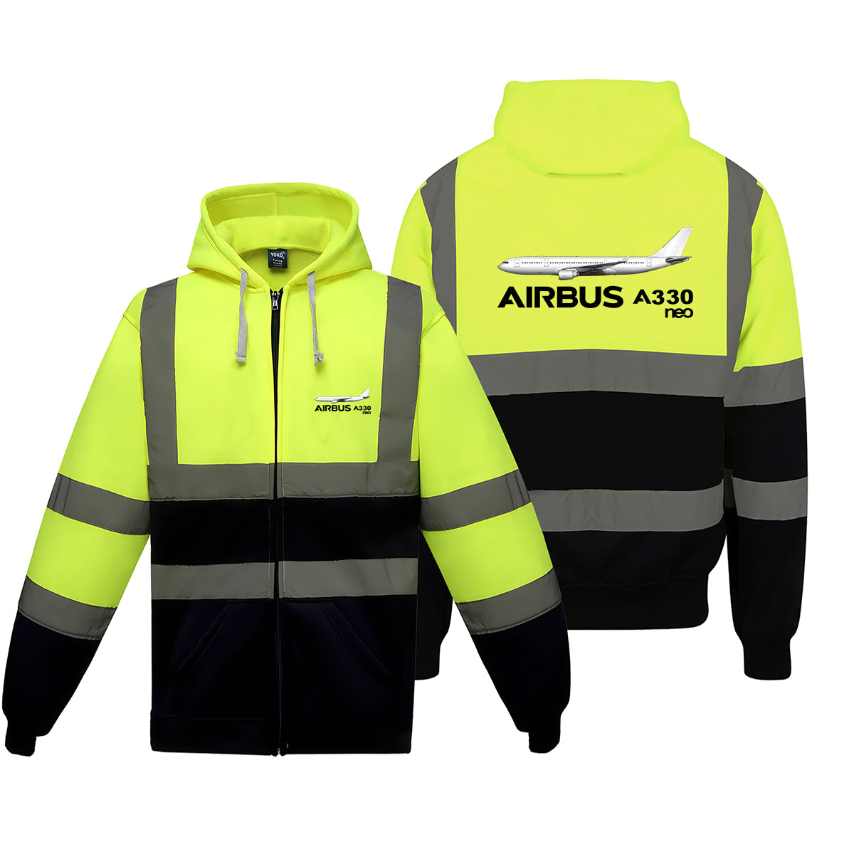 The Airbus A330neo Designed Reflective Zipped Hoodies