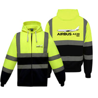 Thumbnail for The Airbus A330neo Designed Reflective Zipped Hoodies