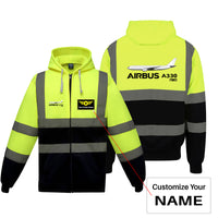 Thumbnail for The Airbus A330neo Designed Reflective Zipped Hoodies