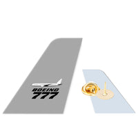 Thumbnail for The Boeing 777 Designed Tail Shape Badges & Pins