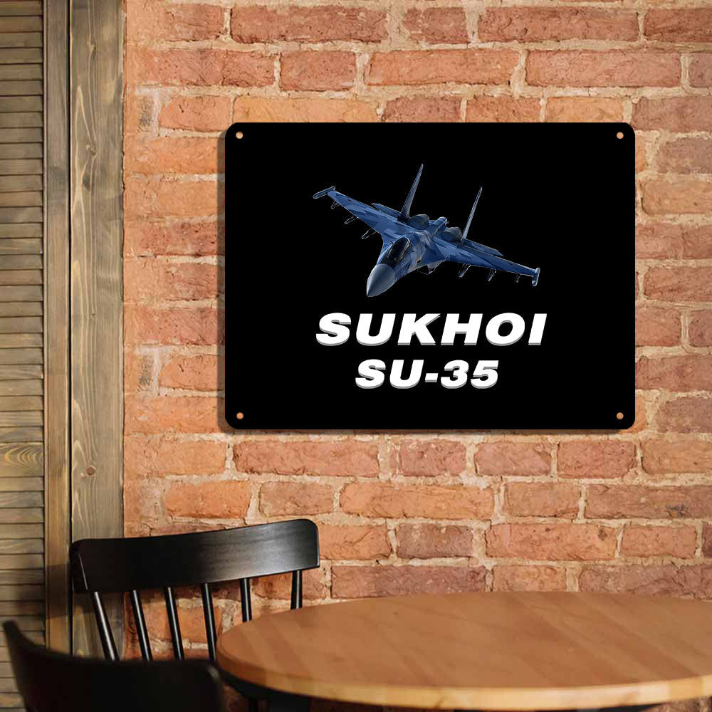 The Sukhoi SU-35 Printed Metal Sign