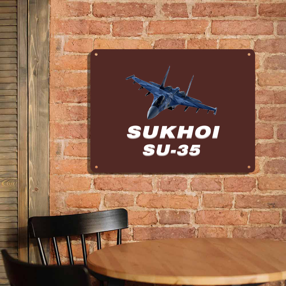 The Sukhoi SU-35 Printed Metal Sign