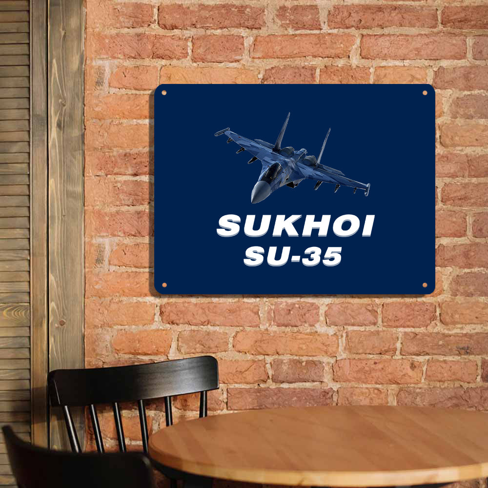 The Sukhoi SU-35 Printed Metal Sign