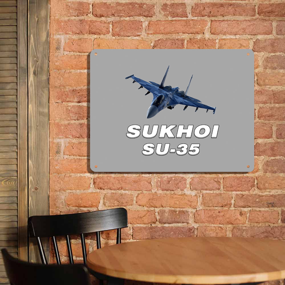 The Sukhoi SU-35 Printed Metal Sign