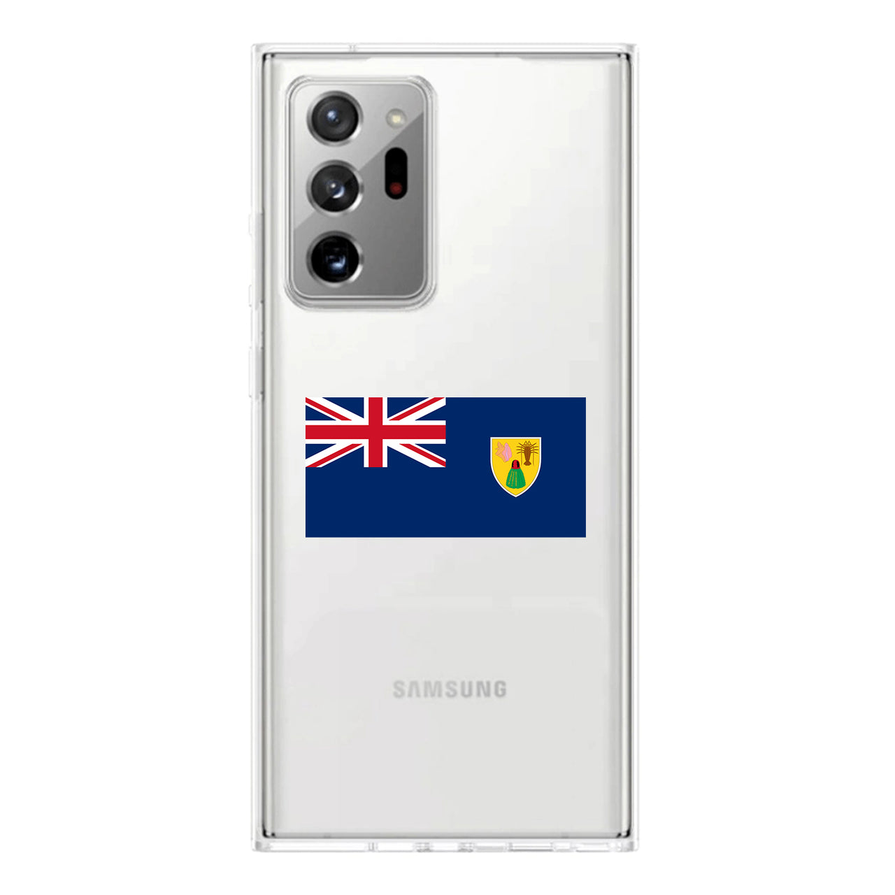 Turks and caicos Islands Designed Transparent Silicone Samsung S & Note Cases