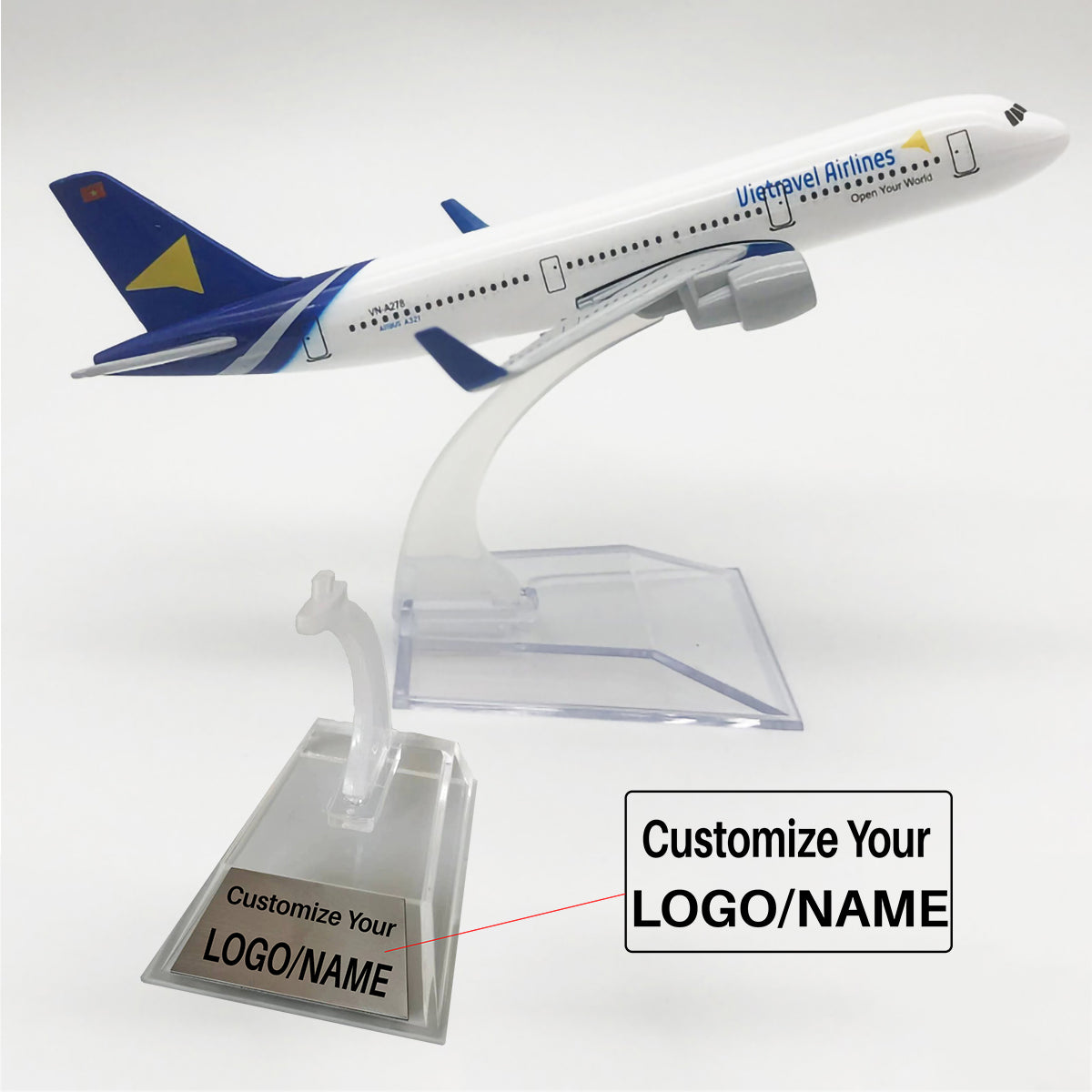 Vietravel Airlines Airbus A321 Airplane Model (16CM)