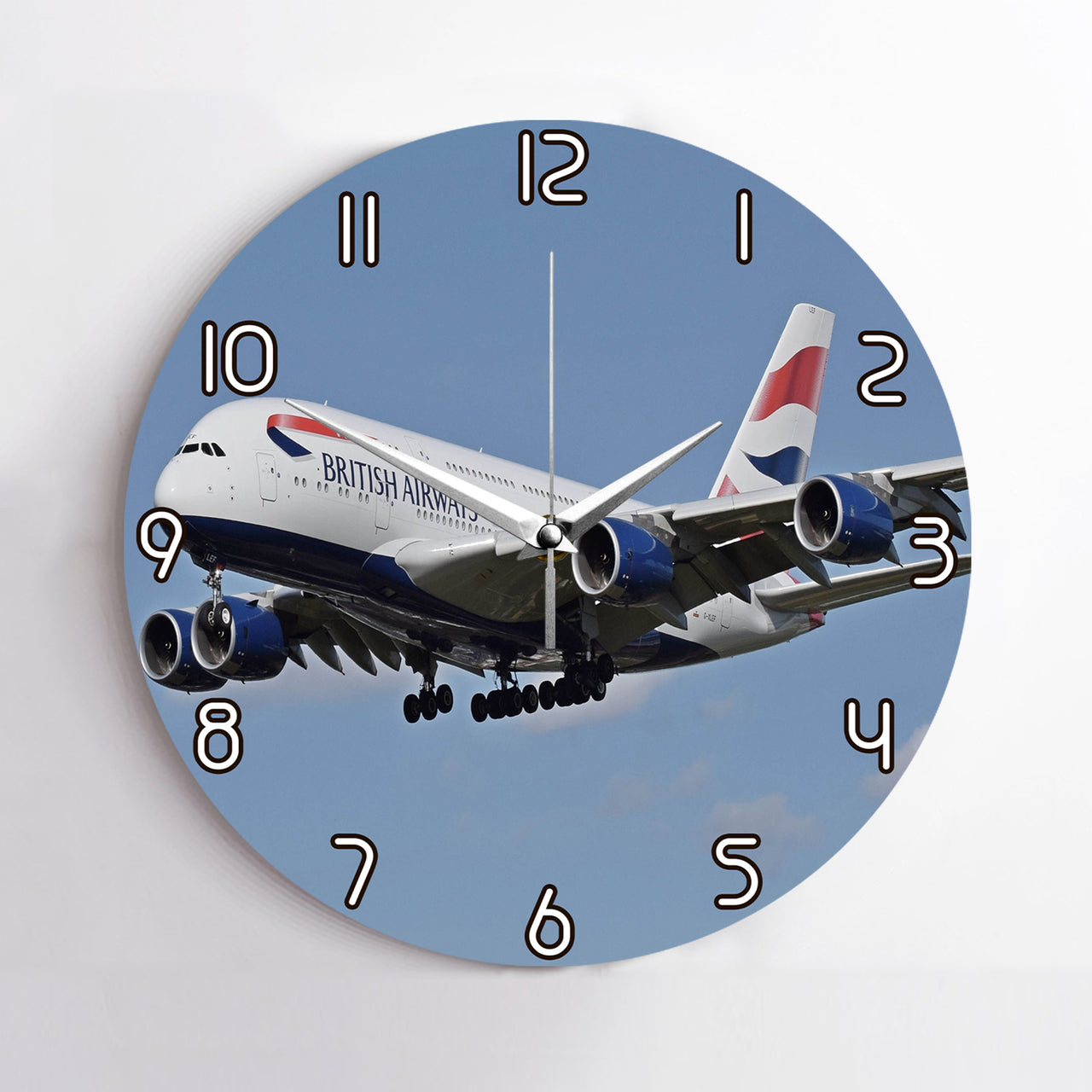 Landing British Airways A380 Printed Wall Clocks