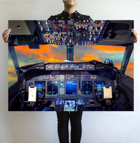 Thumbnail for Amazing Boeing 737 Cockpit Printed Posters