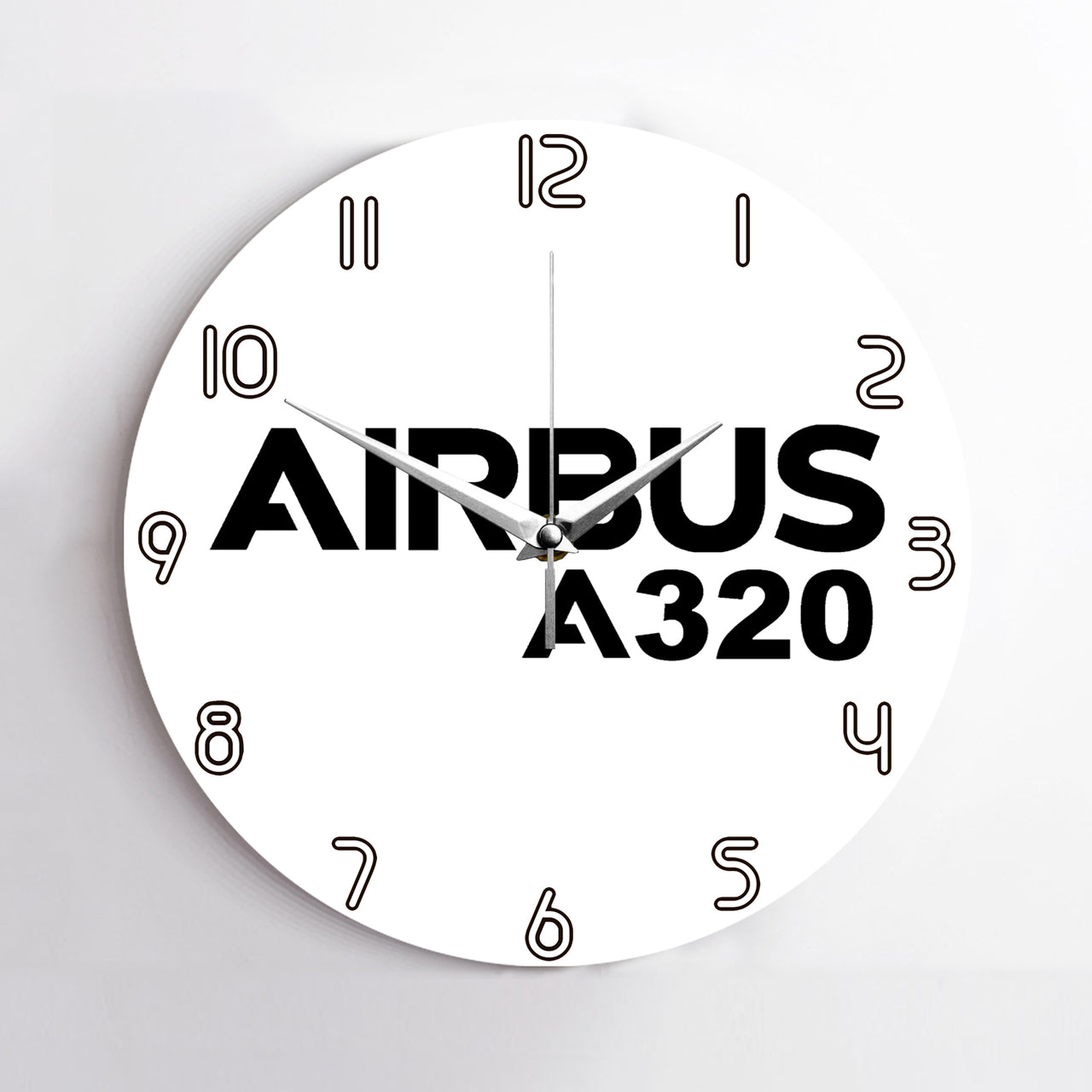 Airbus A320 & Text Designed Wall Clocks