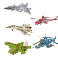 Thumbnail for Laser Cut Wooden Simulation 3D Puzzle Airplane (5)  Construction DIY Manual Assembly