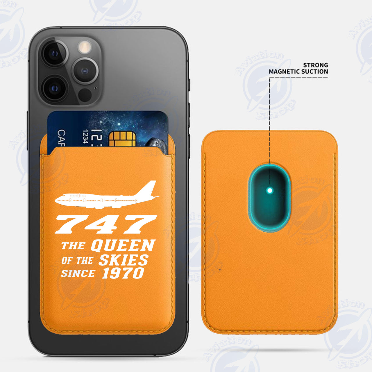 Boeing 747 - Queen of the Skies (2) iPhone Cases Magnetic Card Wallet