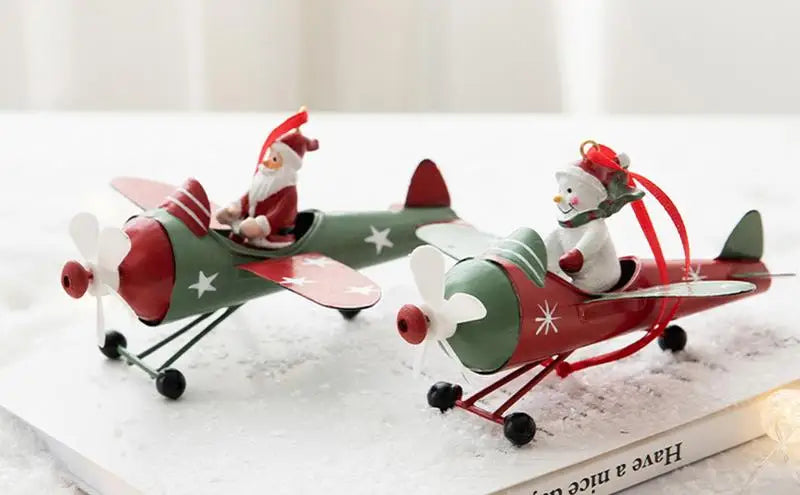 Airplane  Didiseaon for Christmas Tree Ornaments Claus Ornaments