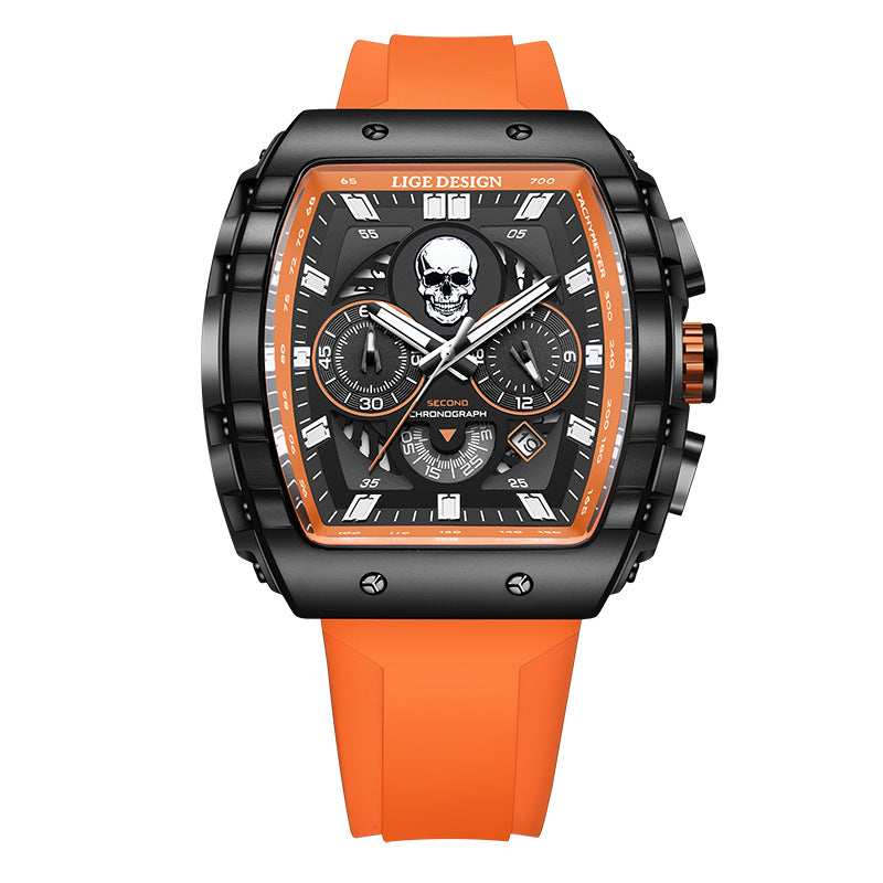 Waterproof Quartz Skeleton Skull Dial Sports Watches Watch