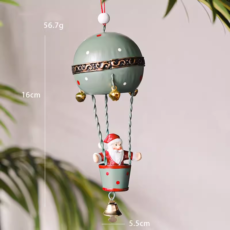 Hot Air Balloon Santa Claus Snowman&Reindeer Claus  for Christmas Tree (2) Didiseaon Ornaments