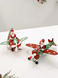 Thumbnail for Flying Airplane Santa Claus  &Reindeer Claus  for Christmas Tree Didiseaon Ornaments