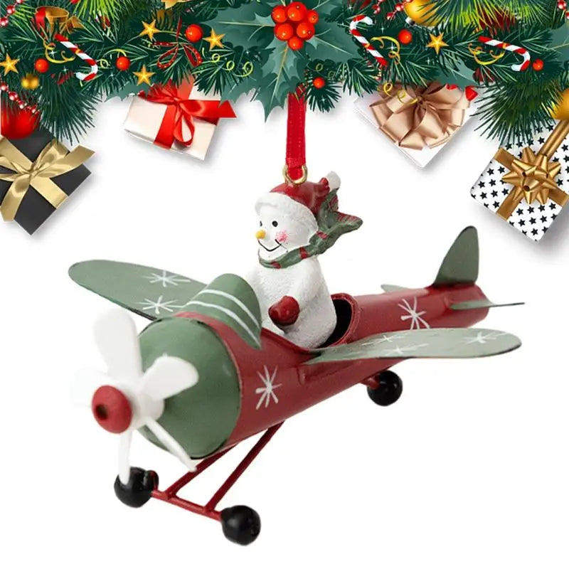 Airplane  Didiseaon for Christmas Tree Ornaments Claus Ornaments