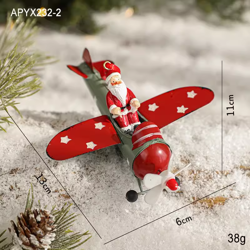 Flying Airplane Santa Claus  &Reindeer Claus  for Christmas Tree Didiseaon Ornaments